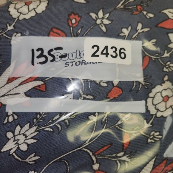 Japna Floral Kimono Cardigan Lightweight Open Front One Size Blue Red Boho 2436 - Picture 6 of 6